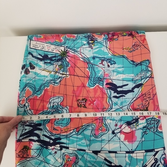 Lilly Pulitzer Silk Connie Dress X Marks the Spot Print Long Sleeve Tie Waist 2 - Picture 4 of 15